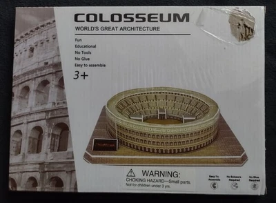 PUZZLE 3D Grande Architettura del Mondo COLOSSEO Facile da Assemblare, NUOVO *LEGGI* - Immagine 1 di 2