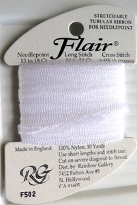 Rainbow Gallery Flair thread - F502 - White ~ Stretchable Tube Ribbon - Picture 1 of 3