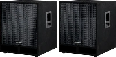 MCGREY PAR DJ PA SUBWOOFER DISCO BASS FIESTA CAJA 45CM (18") BASS-REFLEX SISTEMA 1800W