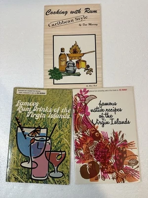 Vintage Caribbean Rum & Virgin Islands Cookbooks Lot (3) – Dea Murray Recipes - Image 1 of 4