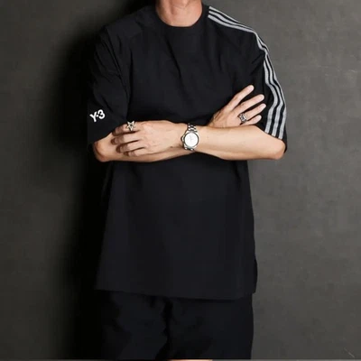 $190 Y-3 YOHJI YAMAMOTO adidas Men's T-shirt Sz Small Black - Image 1 of 4