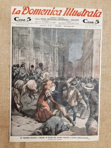 Copertina La Domenica Illustrata 25 aprile 1915 Milano Duomo Dimostrazione WW1 - Picture 1 of 1