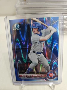 2022 BOWMAN CHROME BLUE LAVA /150 PETE CROW ARMSTRONG CUBS - Picture 1 of 3