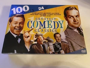 100 Greatest Comedy Classics Movies (DVD, 2012, 24-Disc Set) Brand New Sealed  - Foto 1 di 3