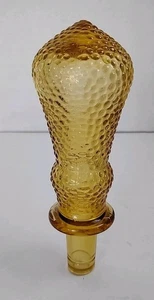 Vintage Empoli Bernstein/Honig Blase/Scharnier Glas Dschinn Flaschenverschluss nur - Bild 1 von 4