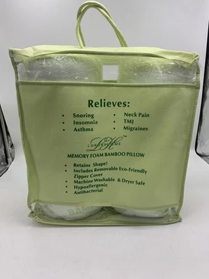 ALMOHADA DE BAMBÚ DE ESPUMA VISCOELÁSTICA PARA EL HOGAR DE LUJO - PAQUETE DE 2 - KING - BLANCO - JC-4805 Foto 1 de 4