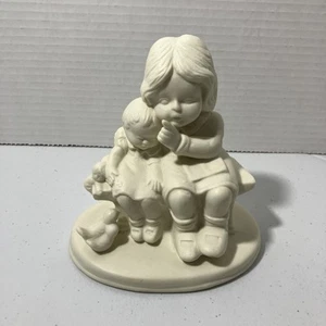 Hermitage Pottery Jade Kids On Bench DT 1274 - Picture 1 of 11