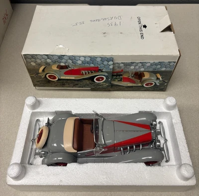 Danbury Mint 1935 Duesenberg SSJ Speedster 1:24 Scale Die-cast W/Box Gray Red - Image 1 of 2