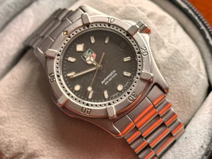 LOVELY TAG HEUER 2000 AUTOMATIC 36MM BLACK MOONDUST DIAL BRACELET WATCH + BOX - Picture 1 of 11