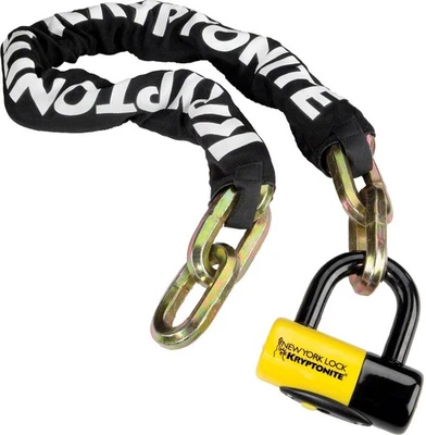 Kryptonite New York Fahgettaboudit 14mm Hardened Steel Chain & Disc Lock, 10/10 - Image 1 of 3