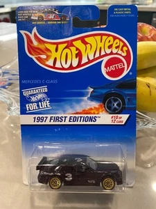 1997 Hot Wheels #516 First Editions 10/12 Mercedes C-Class Black w/Gold Lace Sp - Picture 1 of 1