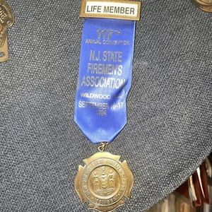 NJ State Firemen's Association 117th Annual Convention Life Member Ribbon 1994 - Picture 1 of 6