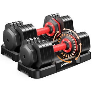 55 Lbs*2 Adjustable Dumbbells Set Home Weight Dumbbells Set Exercise Equipment - Picture 1 of 10