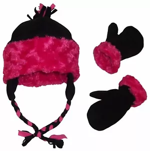 NICE CAPS Girls Velboa Lined Micro Fleece Accessory Set - Picture 1 of 1