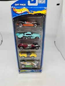 2000 Mattel Hot Wheels 5 car Gift pack InsectiRide Rare New And Sealed Vintage - Foto 1 di 9