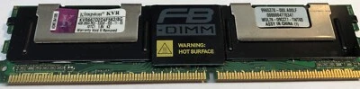 Kingston KVR667D2D4F5K2/8G (KIT 2x4GB) DDR2 FB-DIMM PC-5300F Server Memory - Image 1 of 2