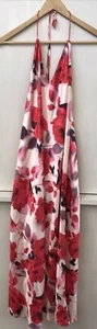 VICTORIA’S SECRET Long Maxi Slip Dress Floral Red/Pink Chemise Couquette XL NWT - Picture 1 of 4