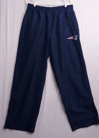 New England Patriots Lined PantsTrack Men's XL Navy Blue Insulated Elastic Waist Cover