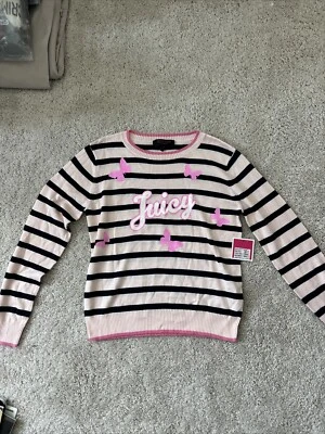 Juicy Couture Sweater Girls Size 10 Pink Pull Over Kids Youth - Image 1 of 4