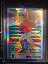 2010 Bowman Chrome Prospects Blue Refractors Card #BCP86 Michael Wing /250 
