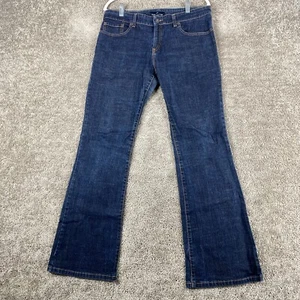 Daniel Hechter Paris Flared Leg Jeans Women's Plus 36 Blue Dark Wash Mid Rise - Picture 1 of 10