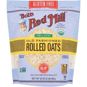 Bob's Red Mill Gluten Free Organic Old Fashioned Rolled Oats 32 oz Pkg - Picture 1 of 2