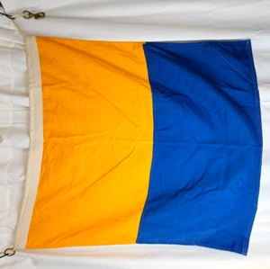 Buchstabe K Kilo Vintage Maritim Signal Flagge Größe 6 International Maritime Salvage 3' - Bild 1 von 8
