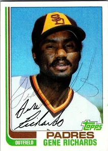 1982 Topps Baseball Gene Richards Autographed Card - San Diego Padres TTM #708 - Picture 1 of 1