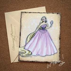 2011 Disney Designer Puppe Prinzessin Notizkarte RAPUNZEL - Steve Thompson Kunst - Bild 1 von 1