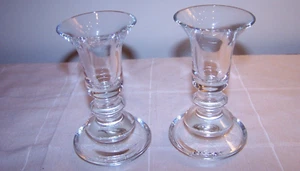 Quality Pair Of Schott Zwiesel Crystal Candlesticks - Picture 1 of 1
