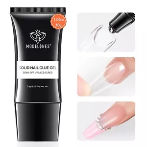 Solid Nail Gel, 30g Nail Gel for Nail Tips, Solid Nail Glue Gel for Press on ... - Picture 1 of 16