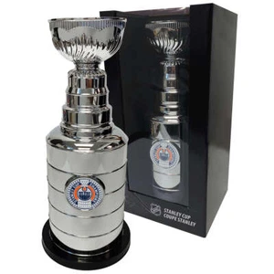 Edmonton Oilers NHL Stanley Cup Chrome 14" Trophy Coin Bank - Picture 1 of 5