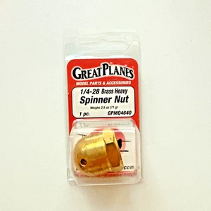 GREAT PLANES 1/4 - 28 BRASS HEAVY SPINNER NUT GPMQ4640 NEW OLD INVENTORY - Picture 1 of 2