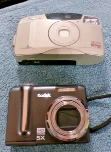 Canon Sure Shot 60 Zoom Date analoge Kompaktkamera 35 mm S AF und Kodak Lot 2 - Bild 1 von 8