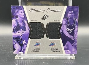 2003 SPx Winning Game Used Warm Up Materials Andrei Kirilenko DeShawn Stevenson - Picture 1 of 2