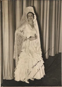 CARMEN SAMANIEGO - Handsigned - Ramon Novarro's Sister - SPANISH Actress 1934 - Bild 1 von 1