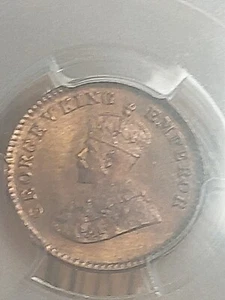 1926(C) 1/12 Anna KG V British India - NGC Graded MS 64 RB - Picture 1 of 4