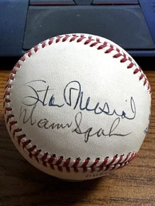 ENOS SLAUGHTER, STAN MUSIAL, WARREN SPAHN usw. SIGNIERTES HANDSIGNIERTES OAL BASEBALL! - Bild 1 von 4
