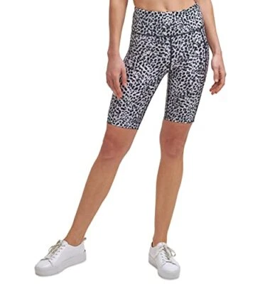 Calvin Klein Performance High-Waist Bike Shorts (X-Small, Feline Black) - Image 1 of 4