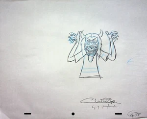 Lápiz de animación Fangface 1978 firmado por producción Colin White RUBY SPEARS #WC - Imagen 1 de 3
