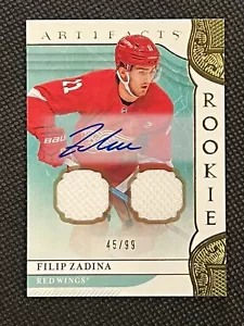 2019-20 Filip Zadina Artifacts Autograph Materials Gold #165 45/99 - Picture 1 of 4