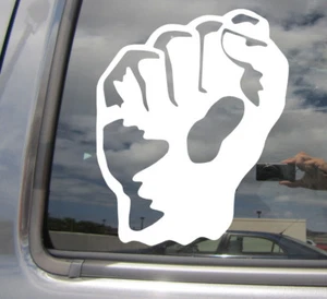 Clenched Raised Fist - Salute Car Laptop Bumper Window Vinyl Decal Sticker 10295 - Picture 1 of 2