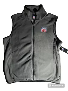 NFL Vest Fleece Gray Sleeveless Jacket NFL.com $95 Retail 126673 Size M - Picture 1 of 7