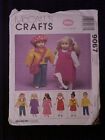 1997 McCall's Crafts Doll Clothes Pattern for 18" Dolls, 9067 UNCUT