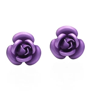 Aretes de plata .925 rosa púrpura floreciente - Imagen 1 de 4