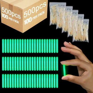 500 Pcs Fishing Glow Sticks Bulk for Bobbers Mini Glow Stick Rod Tip for Fishing - Picture 1 of 6