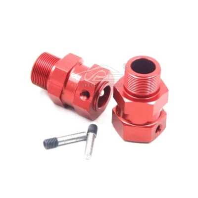 Alloy CNC Rear Wheel Extended Shaft Hex Hub 24mm Fit 1/5 HPI RV KM BAJA 5B 5T - Image 1 of 4