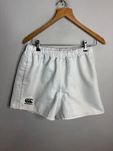 Canterbury of New Zealand Rugby Shorts Canvas Drawstring Mens L White 5613 - Picture 1 of 7