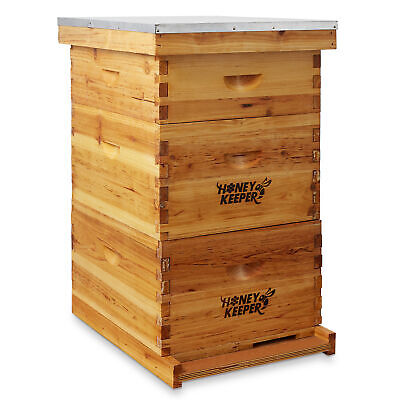Langstroth Beehive 10 Wooden Frame Box Kit With Waxed Boxes, 2 Deep And 1 Medium • 189.99$