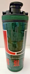 Miami Hurricanes NCAA 26oz. Stainless Steel Ice Shaker Bottle - Picture 1 of 4